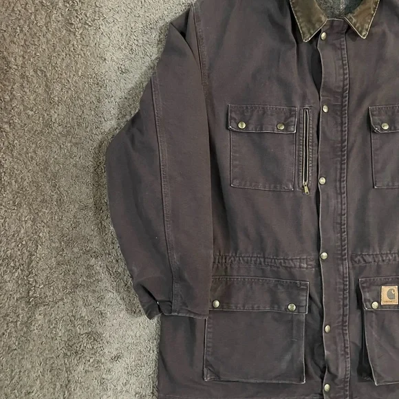 Carhartt Men’s Dark Brown Vintage Barn Jacket SZ 2XL-3XL Military & Field
